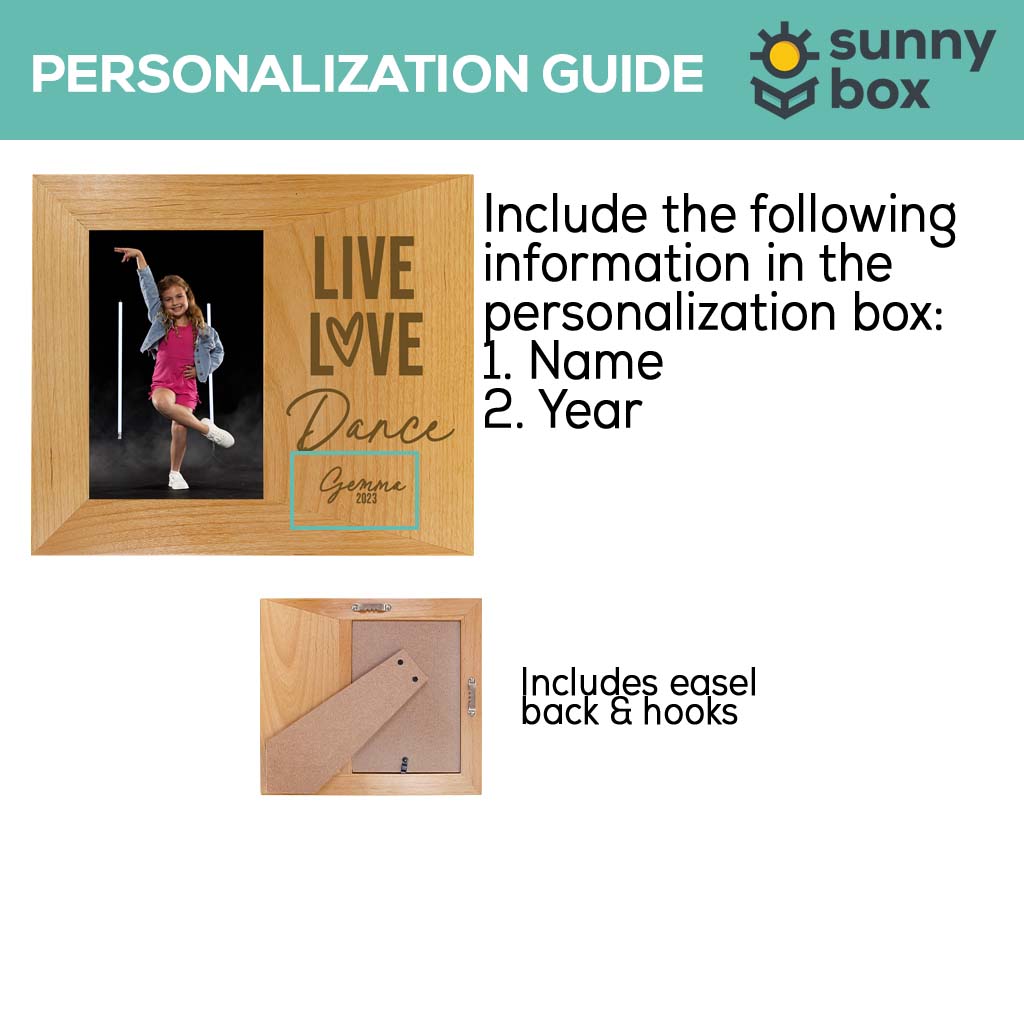 Live Love Dance Wood Wide Picture Frame