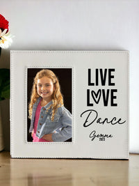 Live Love Dance Leatherette Wide Picture Frame