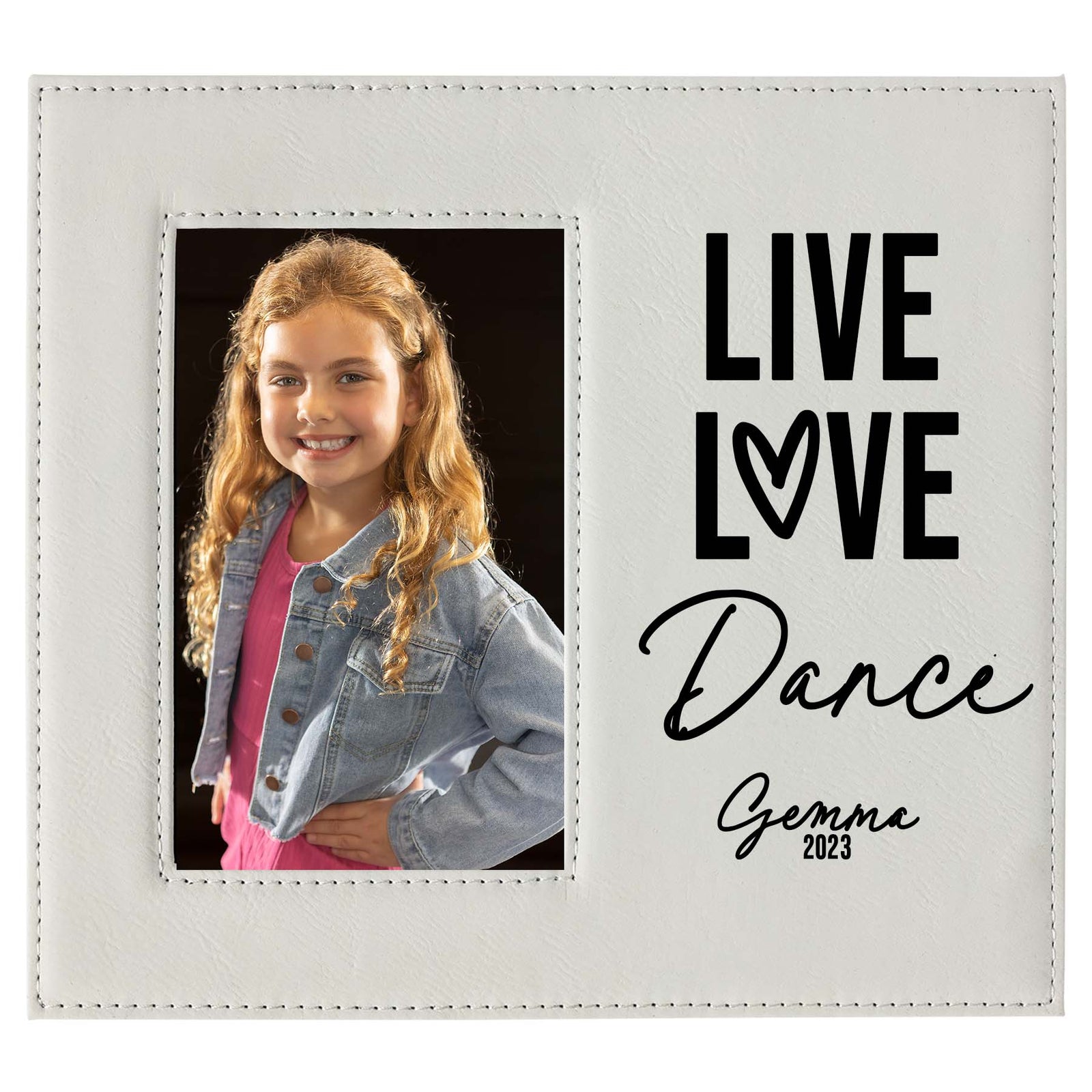 Live Love Dance Personalized Engraved White Picture Frame by Sunny Box