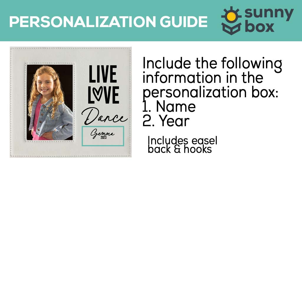 Live Love Dance Leatherette Picture Frame