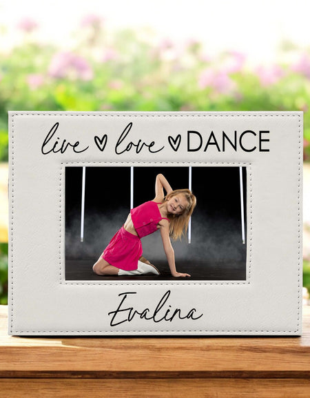 Live Love Dance Leatherette Picture Frame