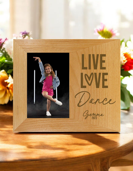 Live Love Dance Wood Wide Picture Frame