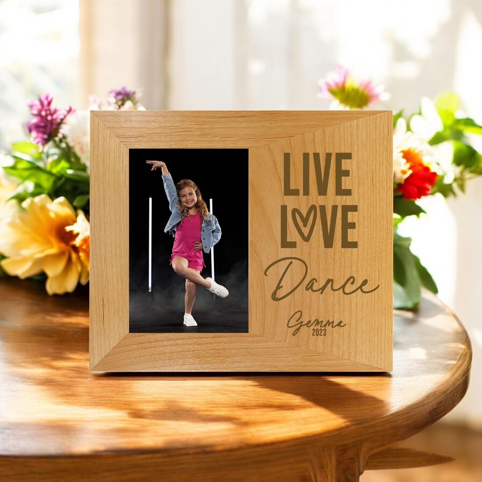 Live Love Dance Wood Wide Picture Frame