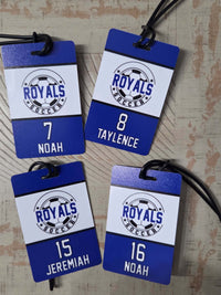 Team Logo Bag Tag - Custom Sports Bag Tag With Durable Strap