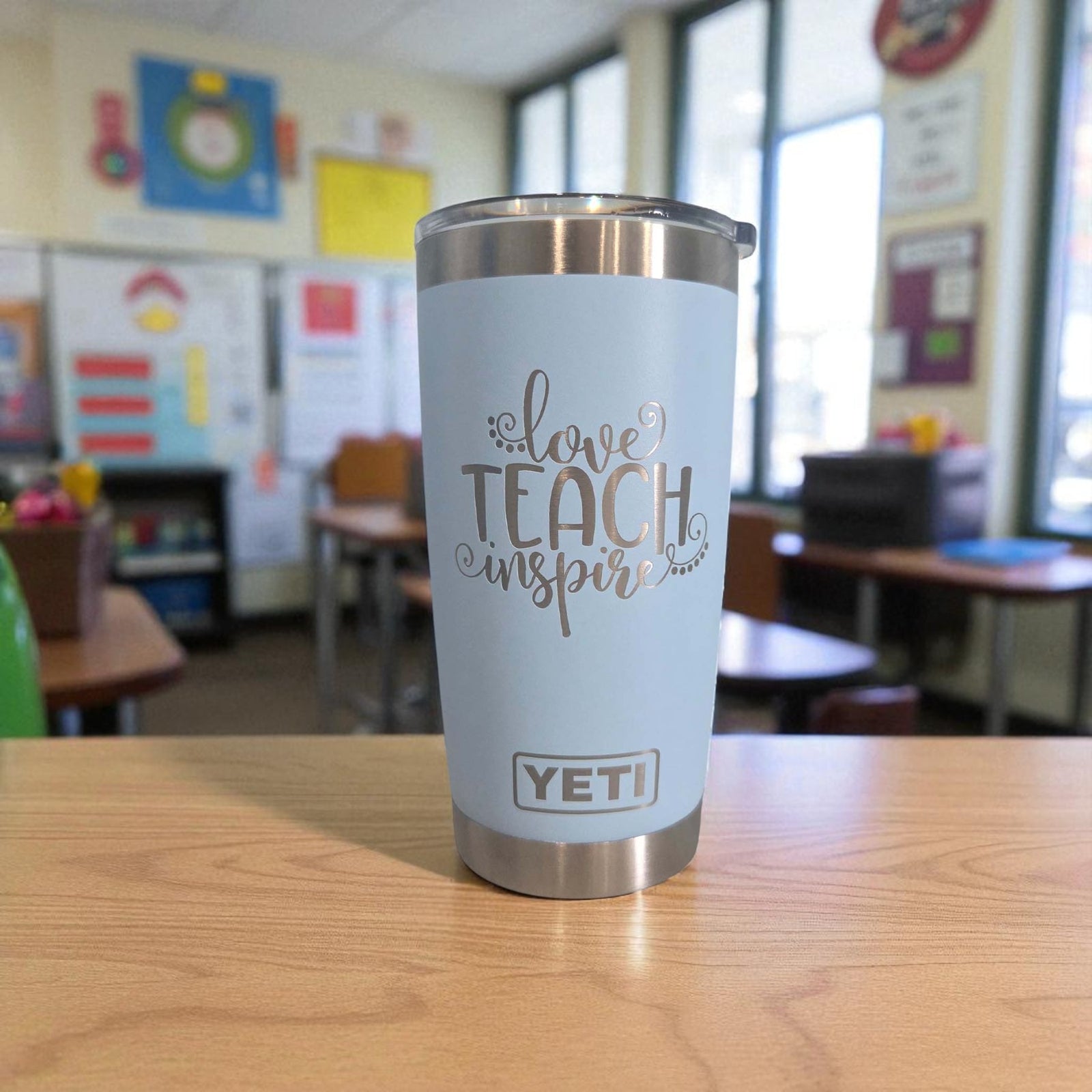 Love, Teach, Inspire - Engraved YETI Tumbler