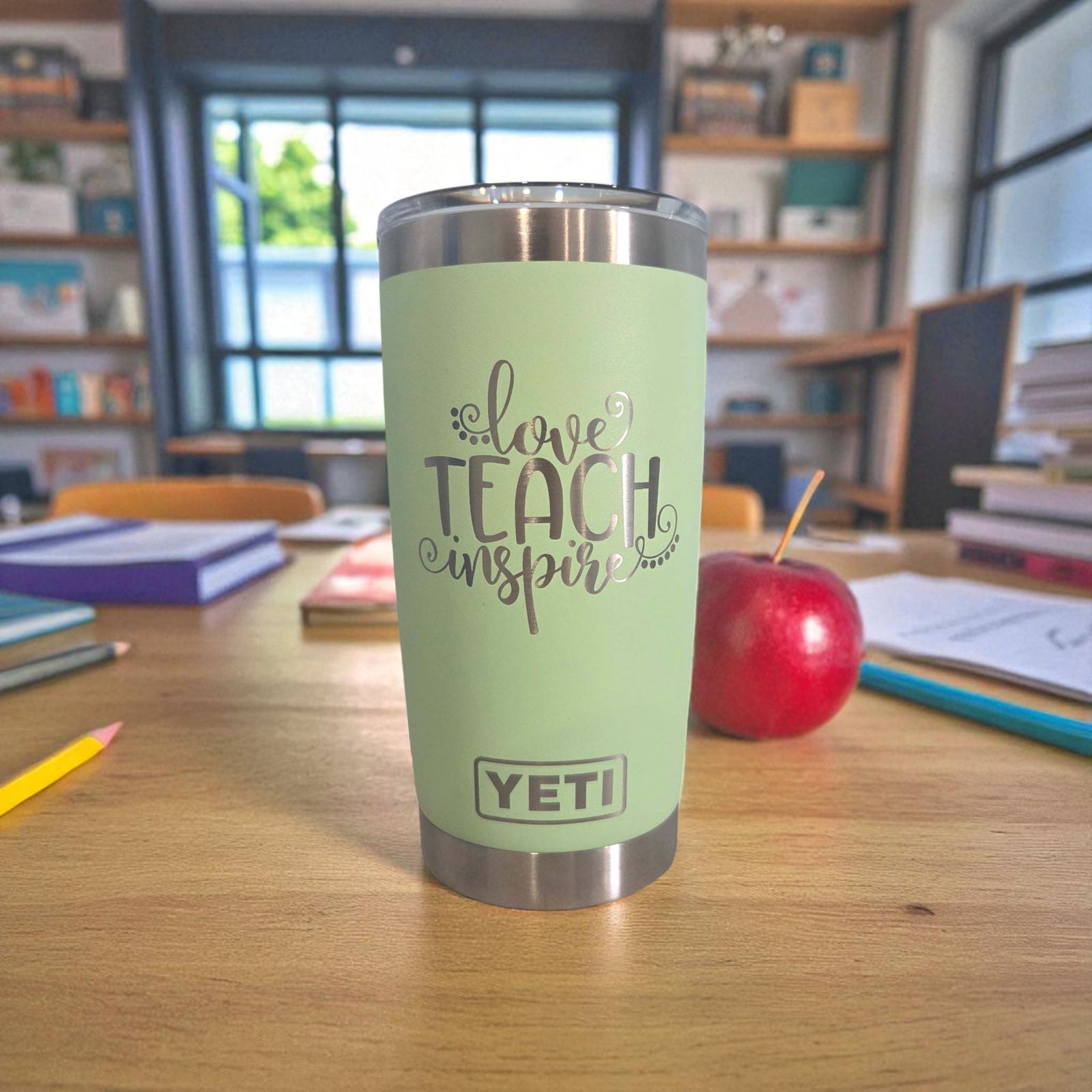 Love, Teach, Inspire - Engraved YETI Tumbler