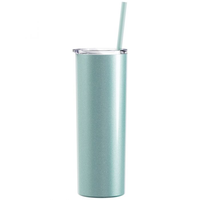 Engraved 20oz Skinny Tumbler Maars Glitter Seascape by Sunny Box