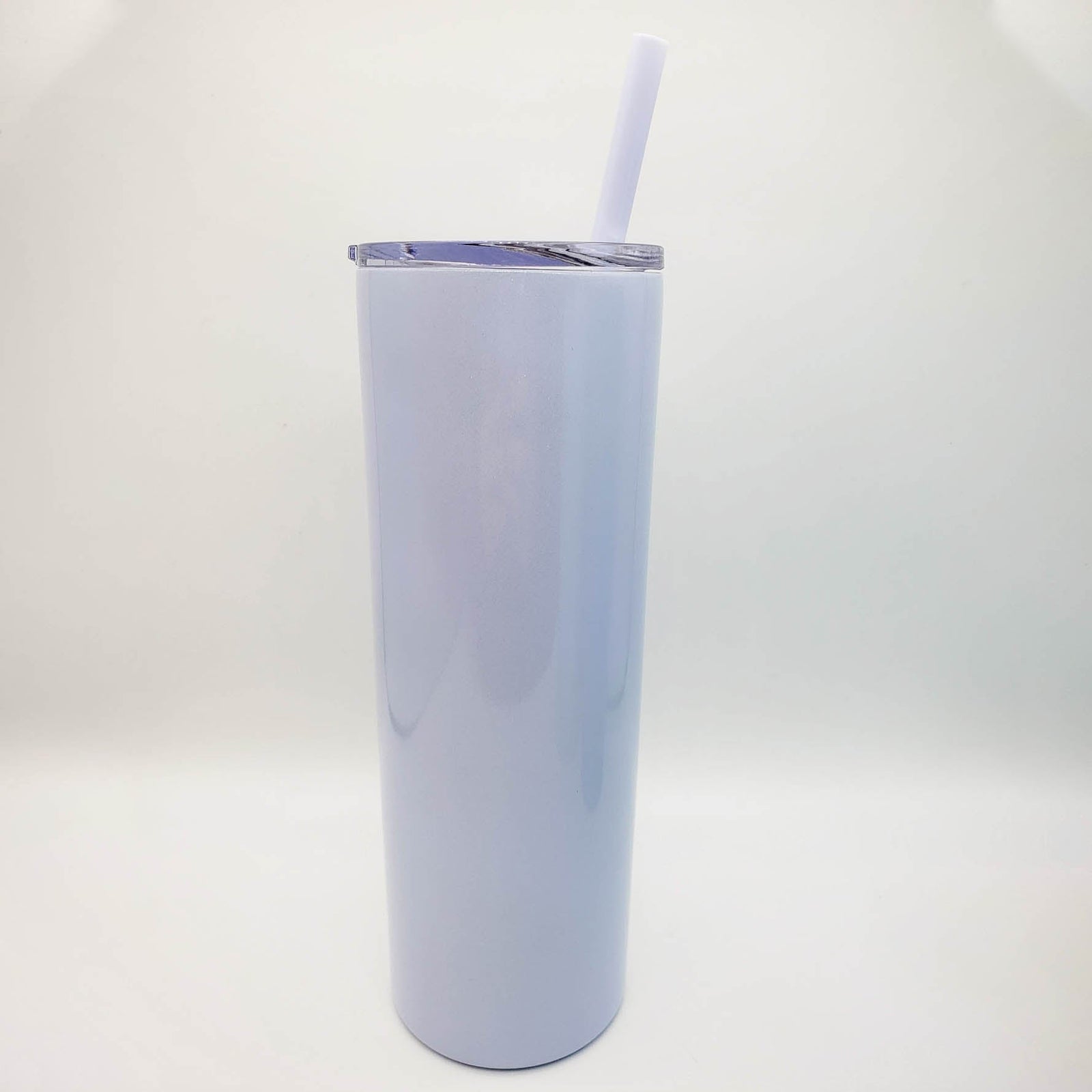 Engraved 20oz Skinny Tumbler Maars Glitter Lilac Purple by Sunny Box