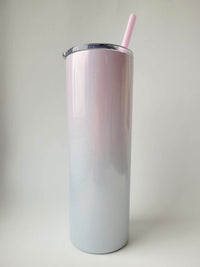 Engraved 20oz Skinny Tumbler Maars Magic Mist Ombre Glitter by Sunny Box