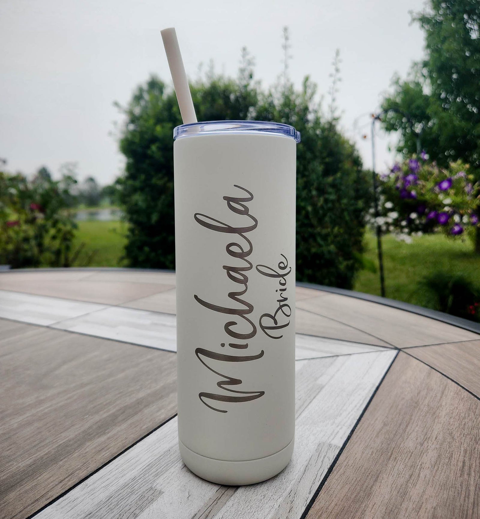 Personalized Engraved 20oz Skinny Tumbler