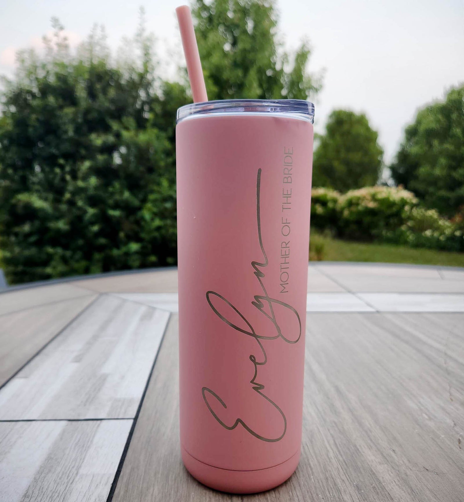 Personalized Engraved Bridesmaid 20oz Skinny Tumbler