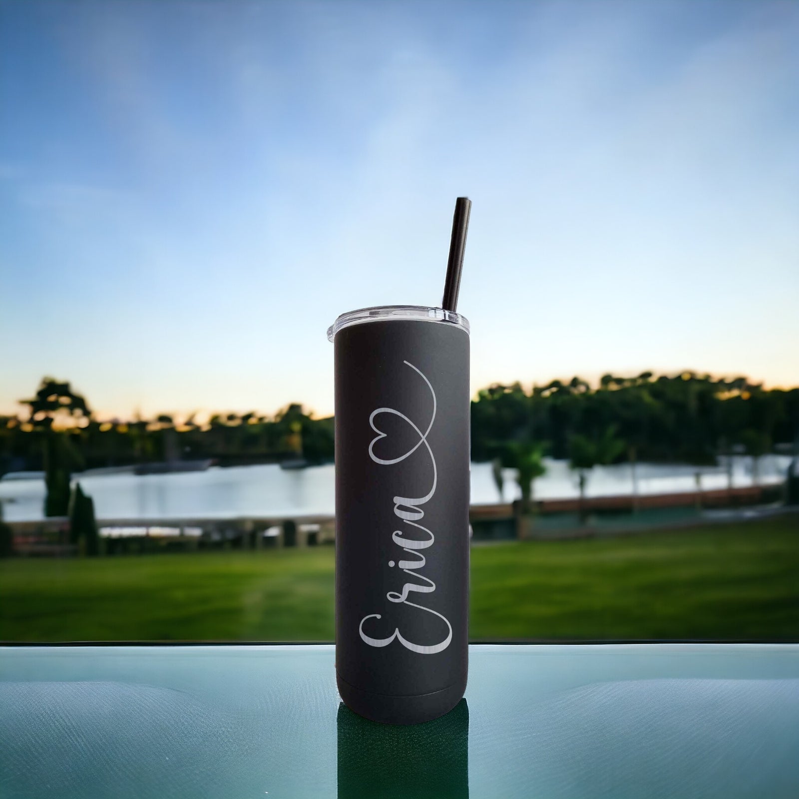 Personalized Engraved 20oz Skinny Tumbler