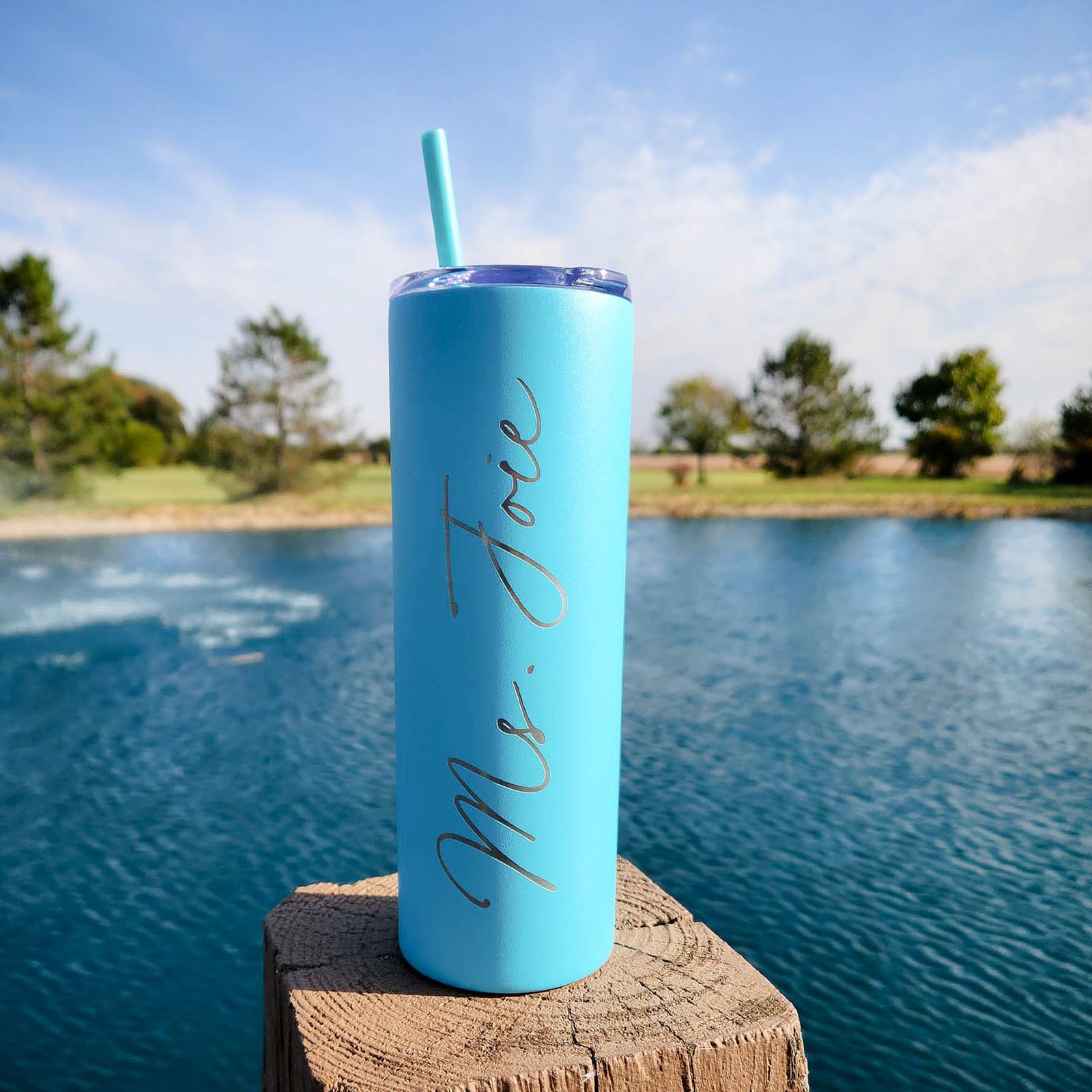 Personalized Engraved 20oz Skinny Tumbler
