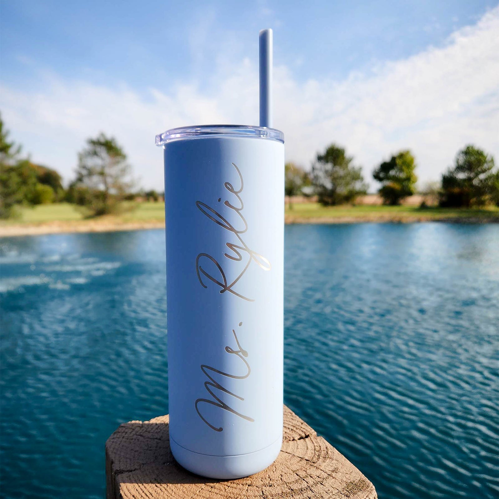 Personalized Engraved 20oz Skinny Tumbler