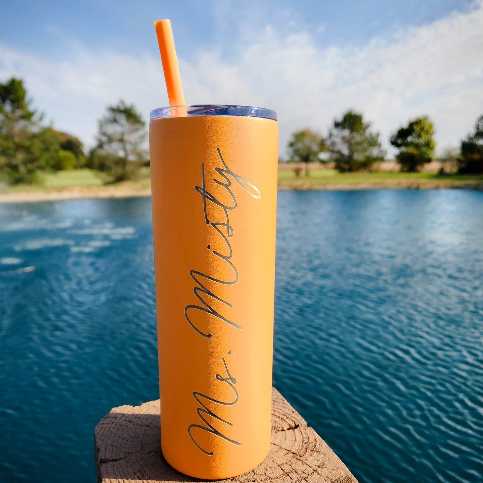 Personalized Engraved 20oz Skinny Tumbler