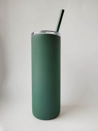 Engraved 20oz Skinny Tumbler Maars Soft Matte Pine Green by Sunny Box