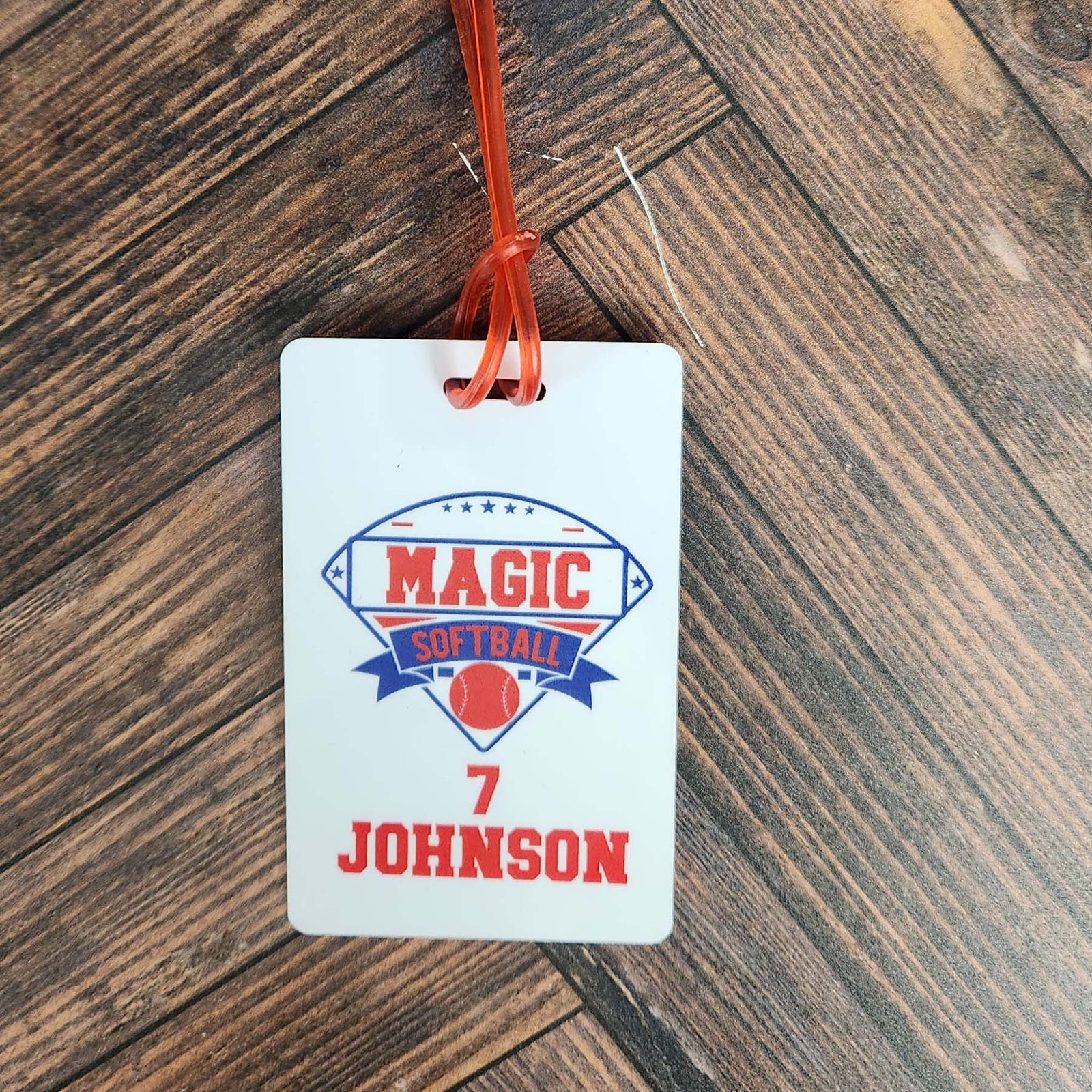 Softball Team Sports Bag Tag 5