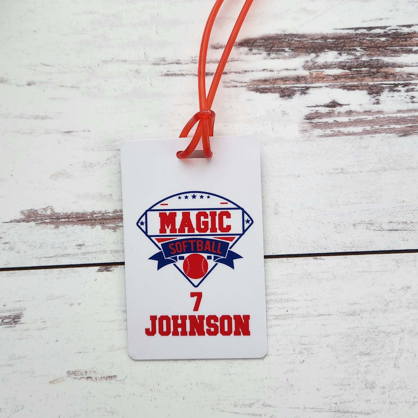 Softball Team Sports Bag Tag 5