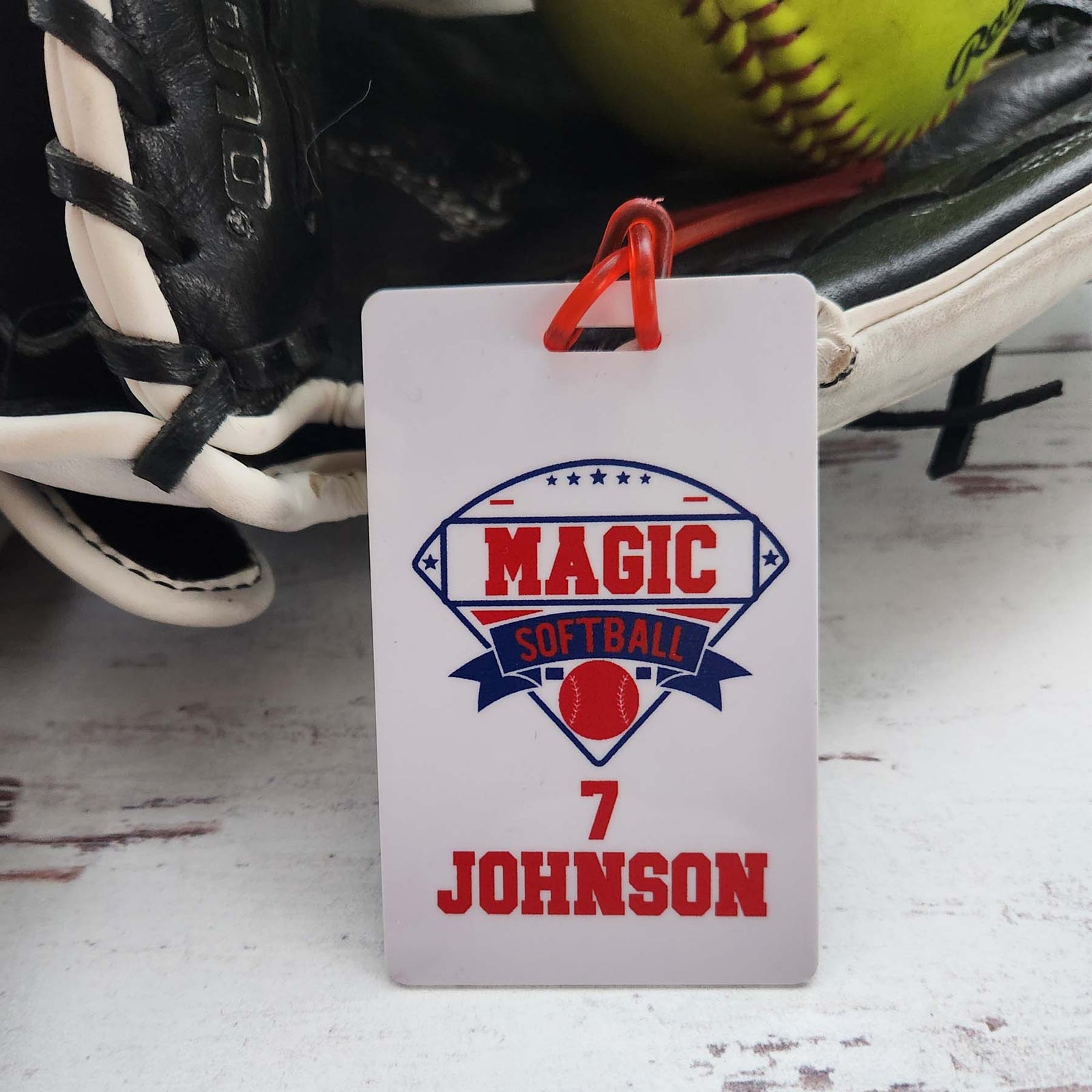 Softball Team Sports Bag Tag 5