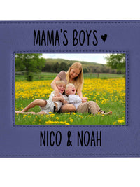 Mama's Boys Leatherette Picture Frame