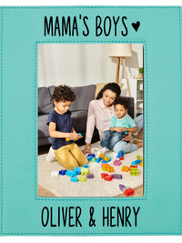Mama's Boys Leatherette Picture Frame