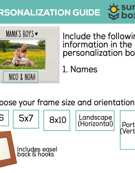 Mama's Boys Leatherette Picture Frame