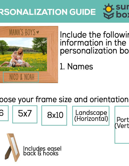 Mama's Boys Wood Picture Frame