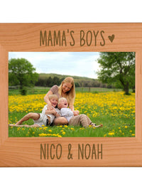 Mama's Boys Wood Picture Frame