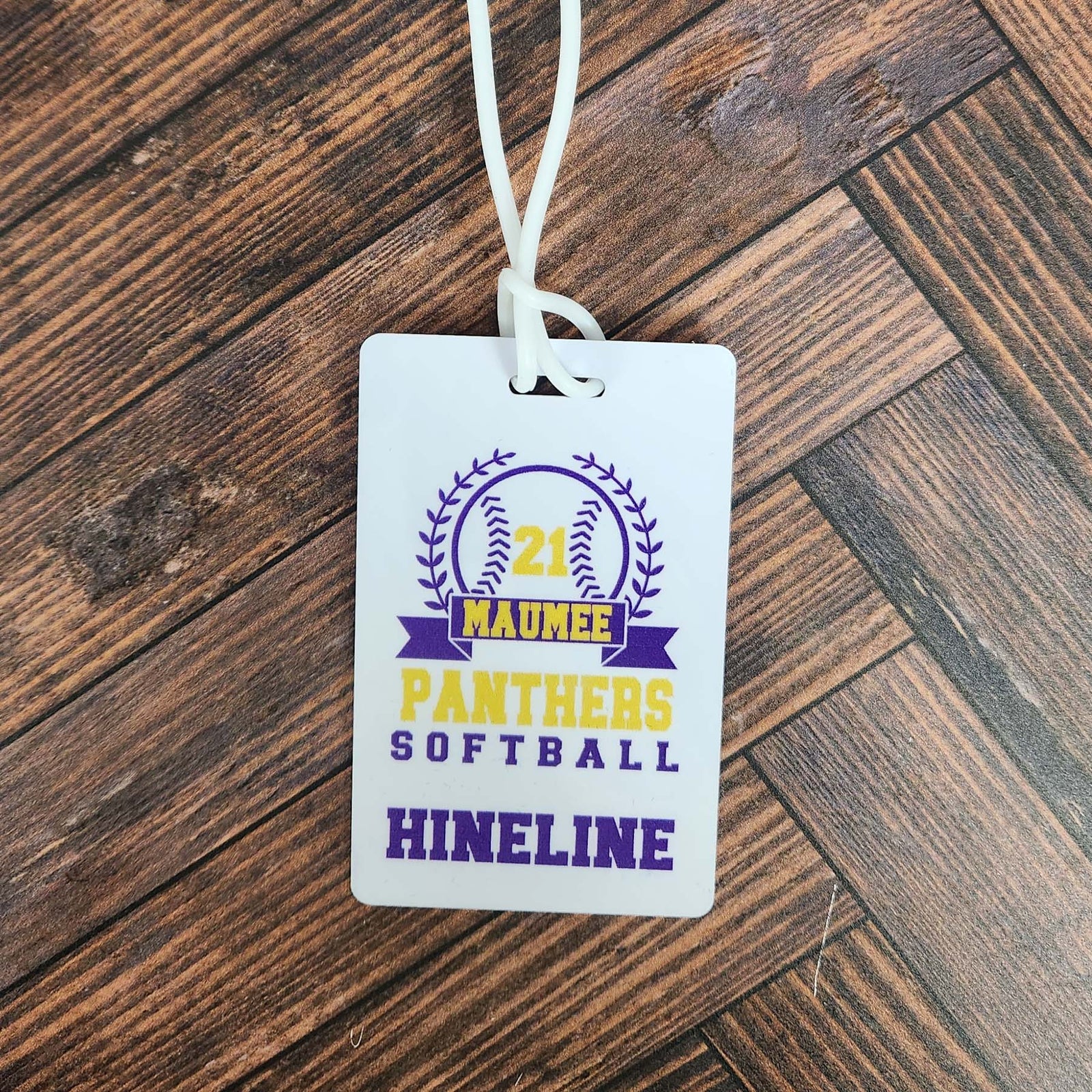 Personalized Softball Team Bag Tag