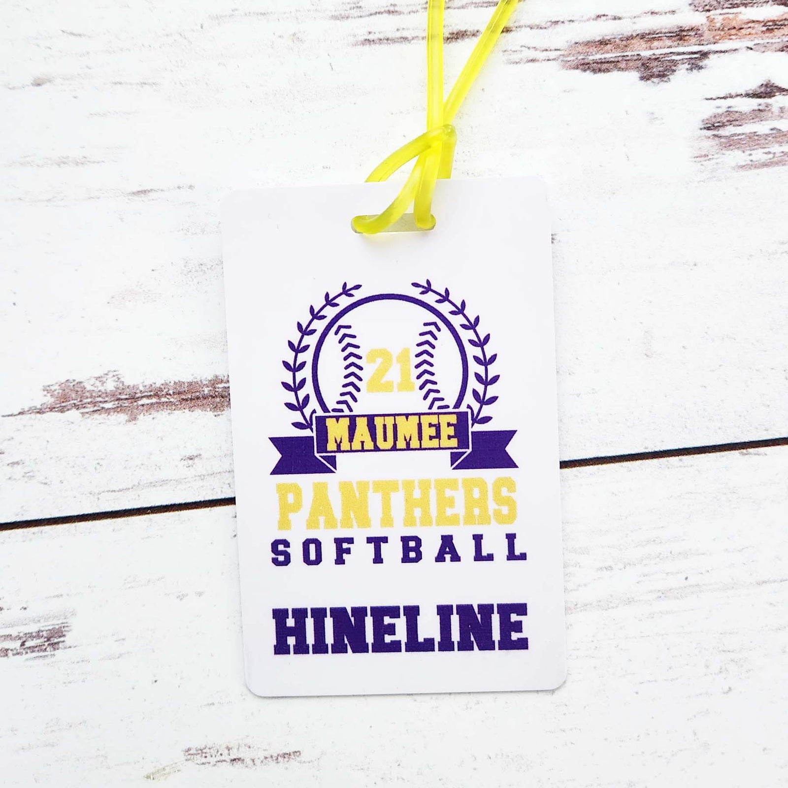 Personalized Softball Team Bag Tag
