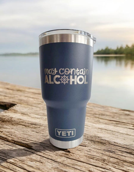 May Contain Alcohol Engraved YETI Tumbler