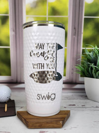 May the Course be With You Engraved Golf Tumbler by Sunny Box