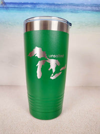Michigan Unsalted Engraved 20oz Green Polar Camel Tumbler Sunny Box