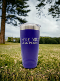 More Dogs Less People Engraved 2oz Purple Tumbler