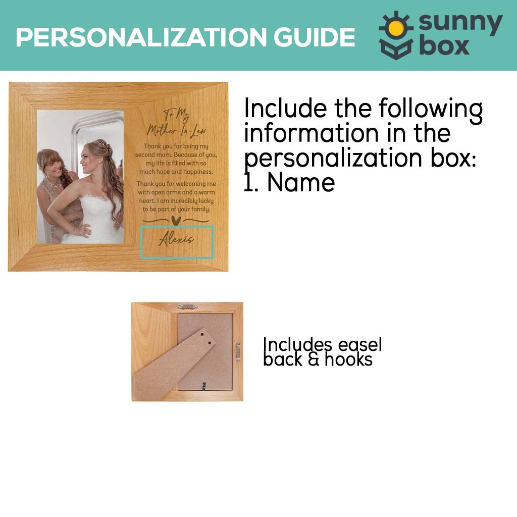 Mother In Law Personalized Picture Frame by Sunny Box