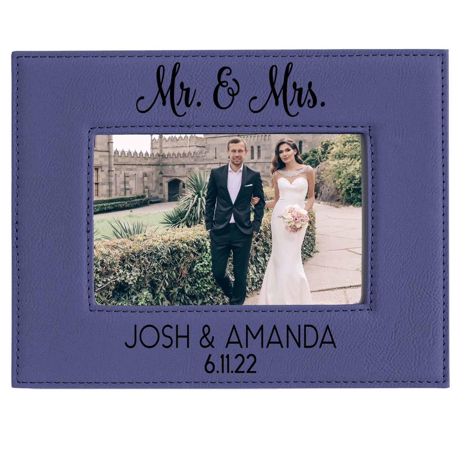 Mr & Mrs - Wedding Leatherette Picture Frame2