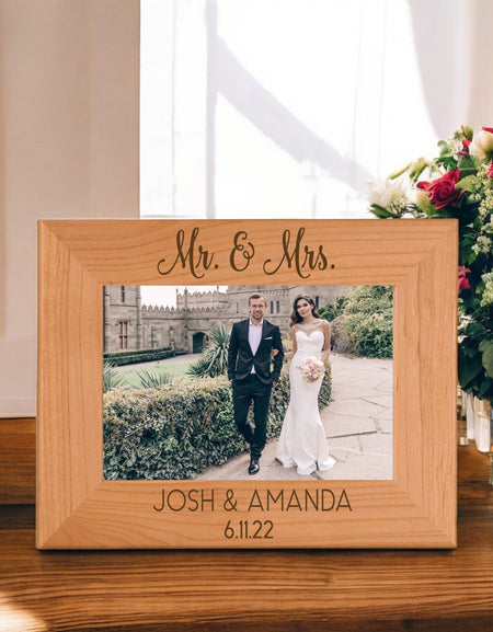 Mr & Mrs - Wedding Wood Picture Frame2
