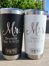 Mr. & Mrs. Engraved YETI Tumblers