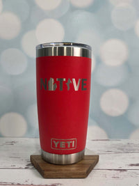 Michigan Native Engraved YETI Tumbler
