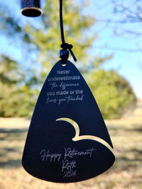 Never Underestimate the difference made personalized retirement wind chime by Sunny Box