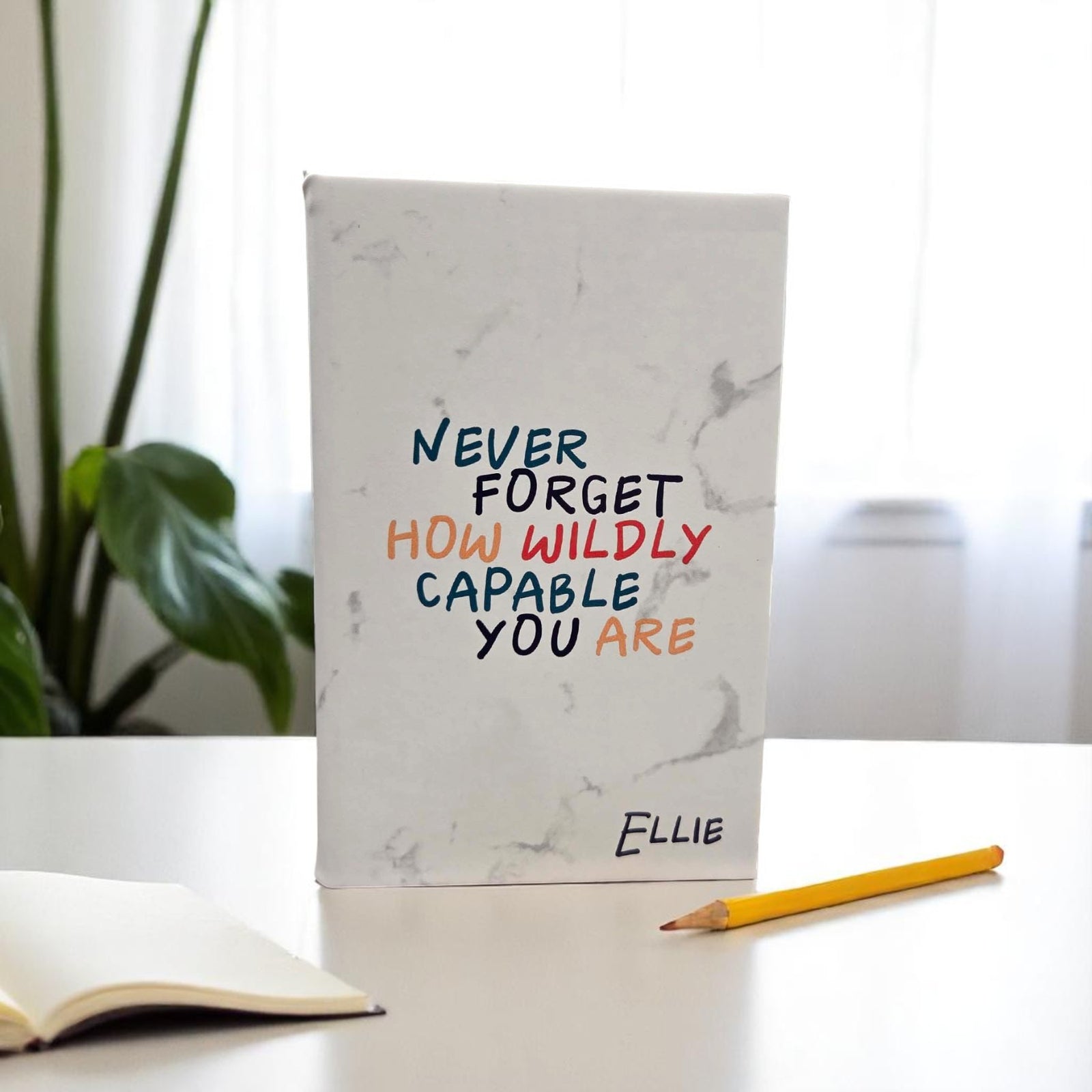 Never Forget How Wildly Capable You Are Leatherette Journal