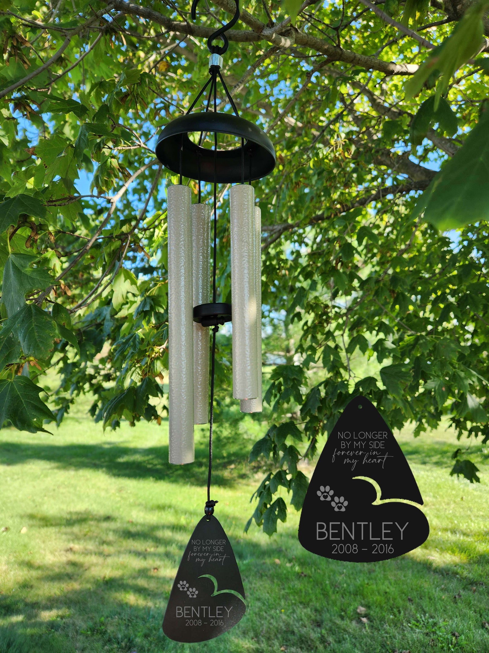 Personalized pet clearance memorial wind chimes