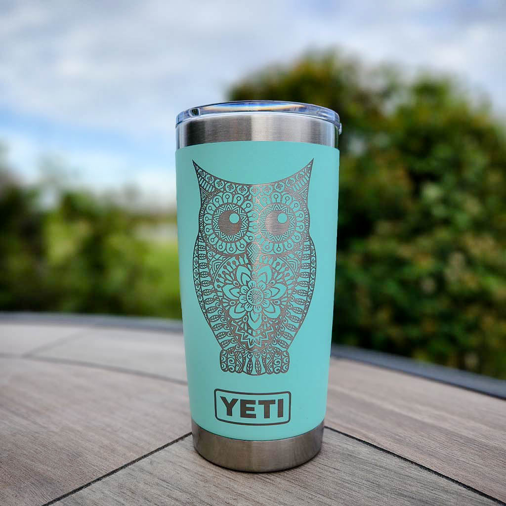 Owl Mandala - Engraved YETI Tumbler