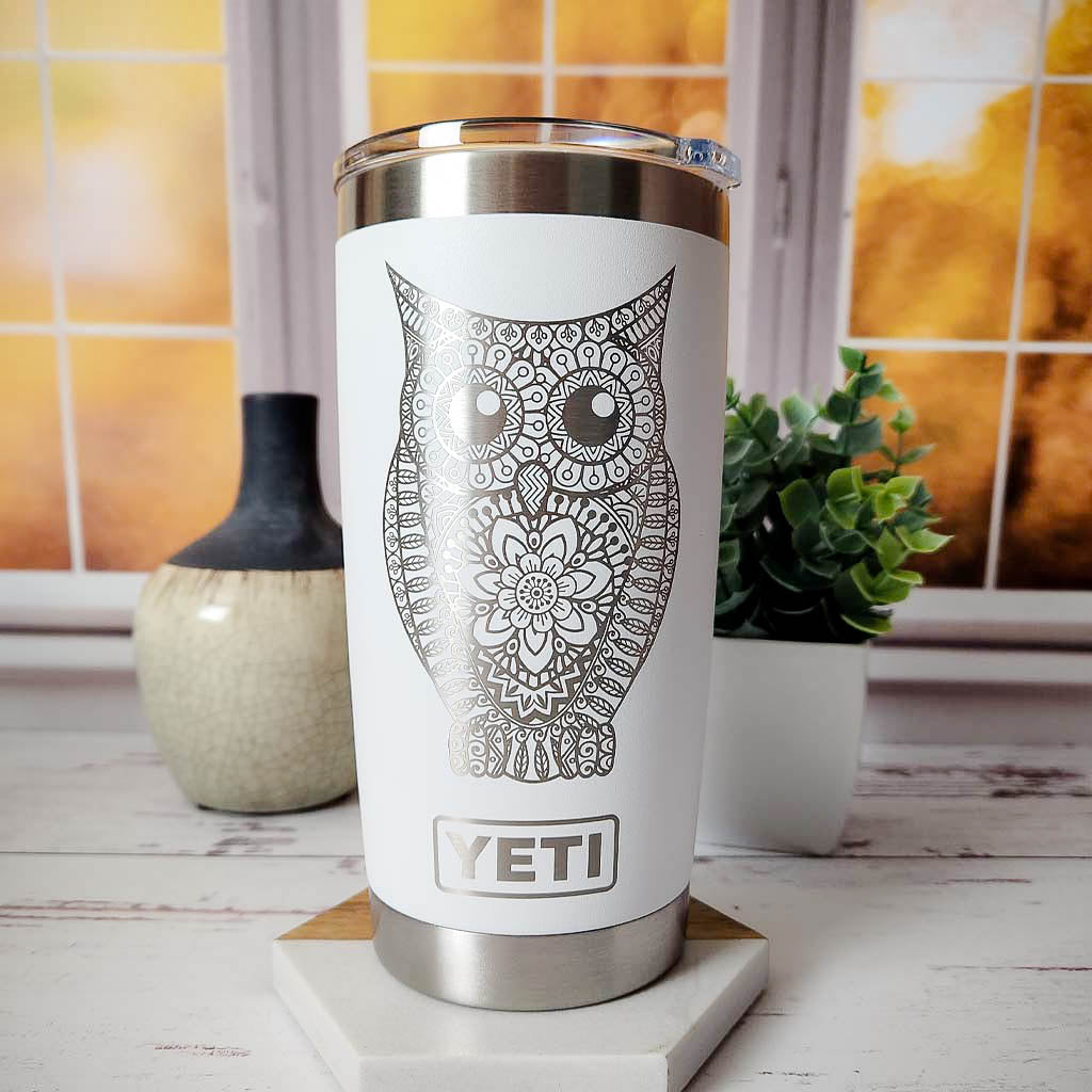 Owl Mandala - Engraved YETI Tumbler