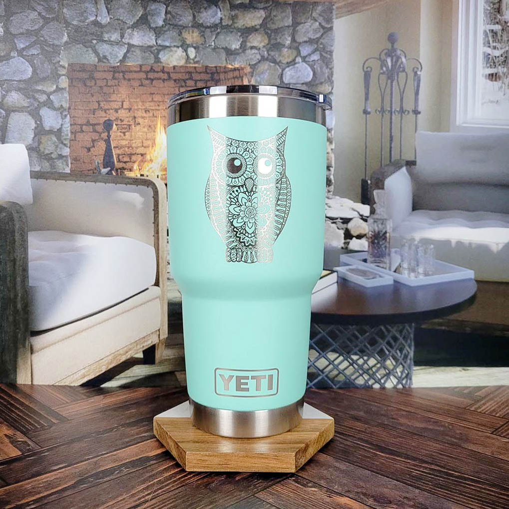 Owl Mandala - Engraved YETI Tumbler