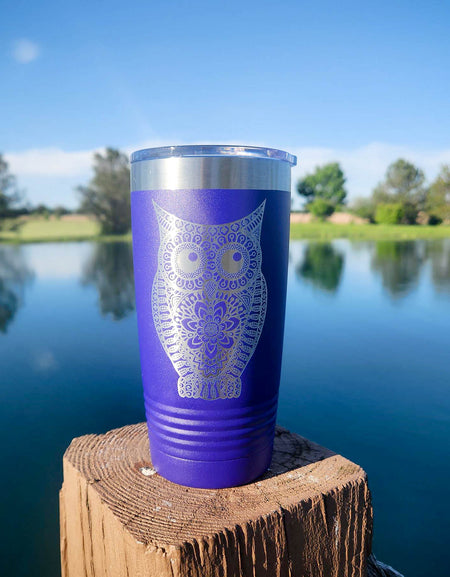 Owl Mandala Engraved Polar Camel Tumbler
