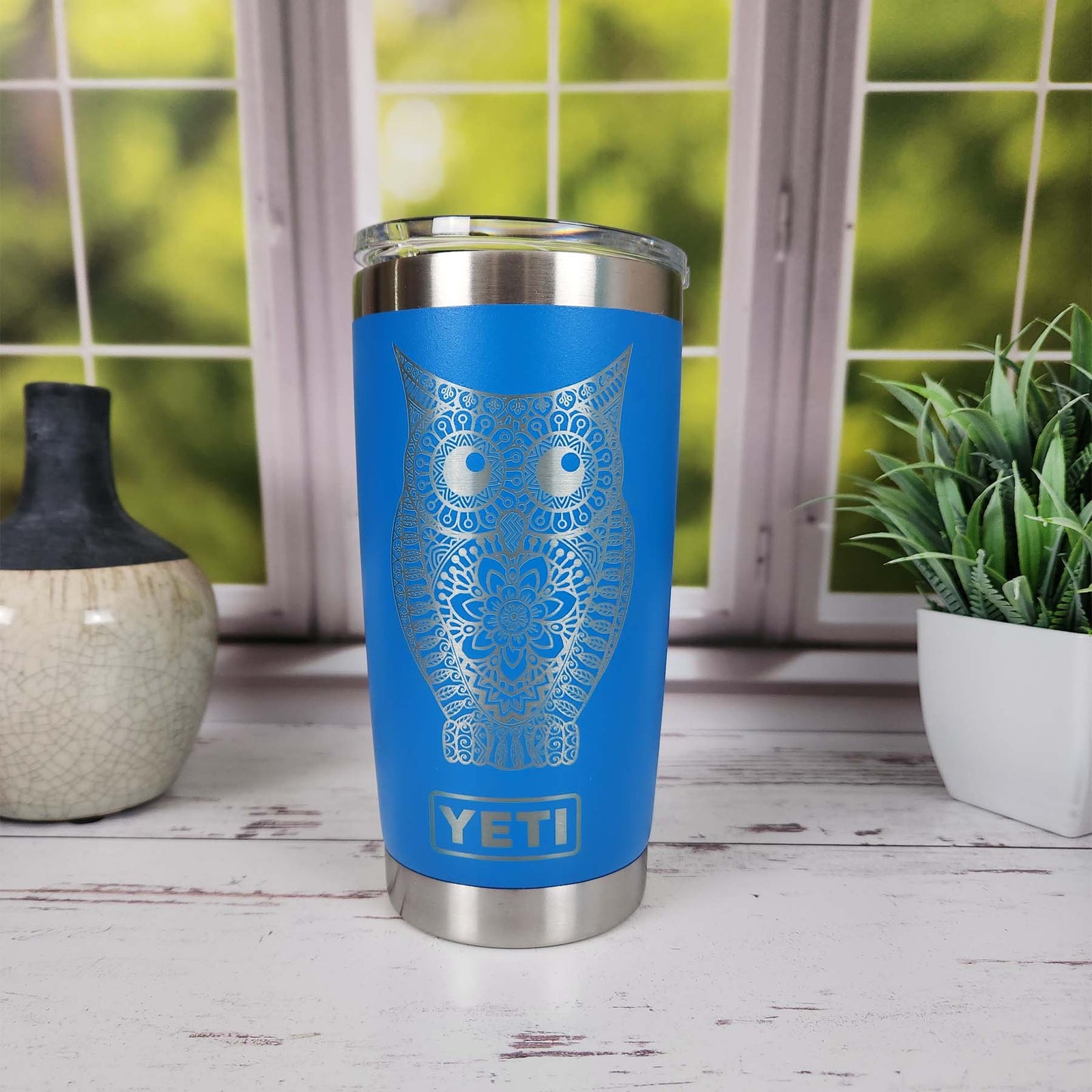 Owl Mandala - Engraved YETI Tumbler
