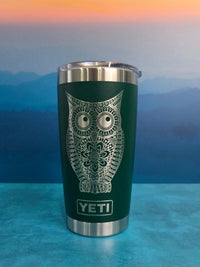 Owl Mandala - Engraved YETI Tumbler