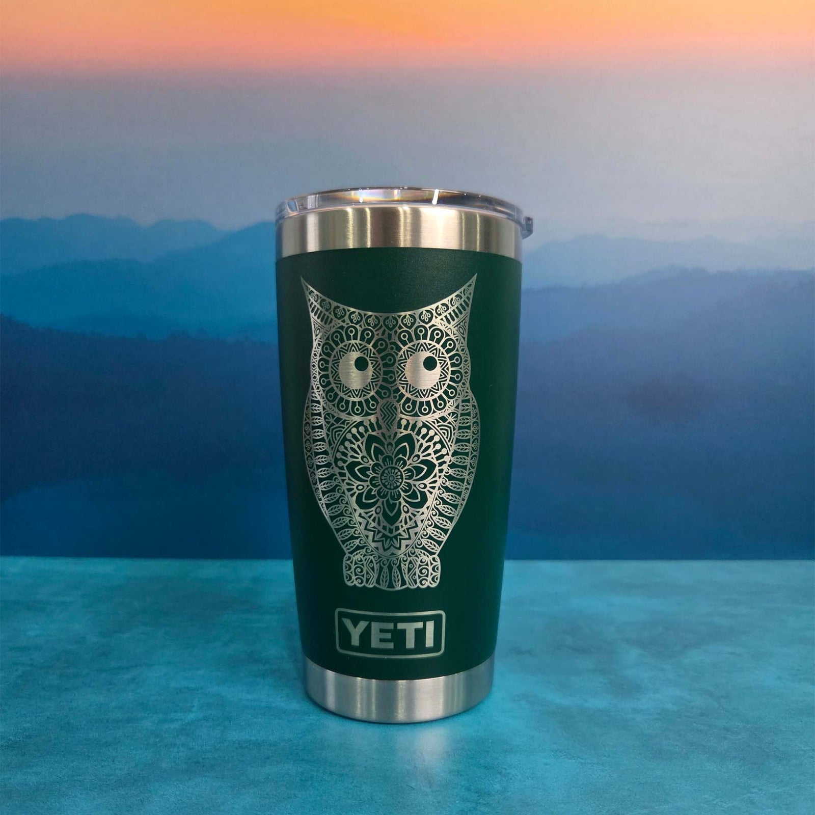 Owl Mandala - Engraved YETI Tumbler