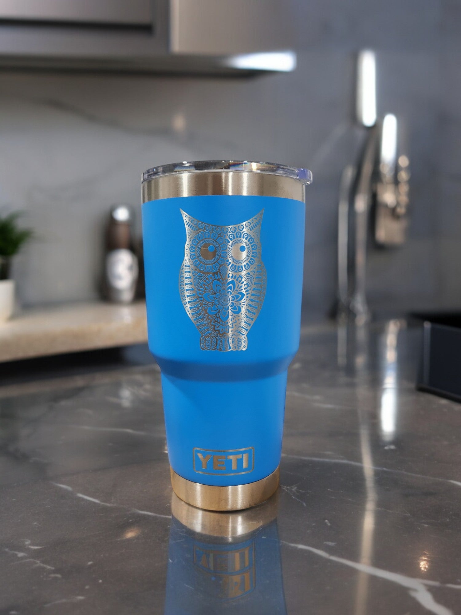 Owl Mandala - Engraved YETI Tumbler